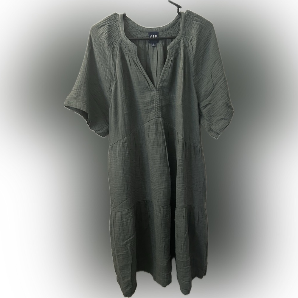 Gap- Sage Green Midi Dress